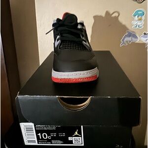 Retro jordan 4 toddler size 10c black red gray